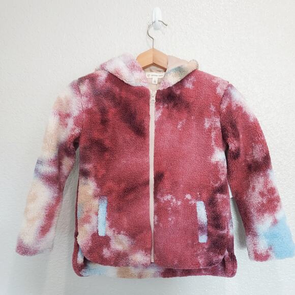 NEW Tucker & Tate Tie Dye Sherpa Zip Jacket Size 7 - Picture 1 of 9